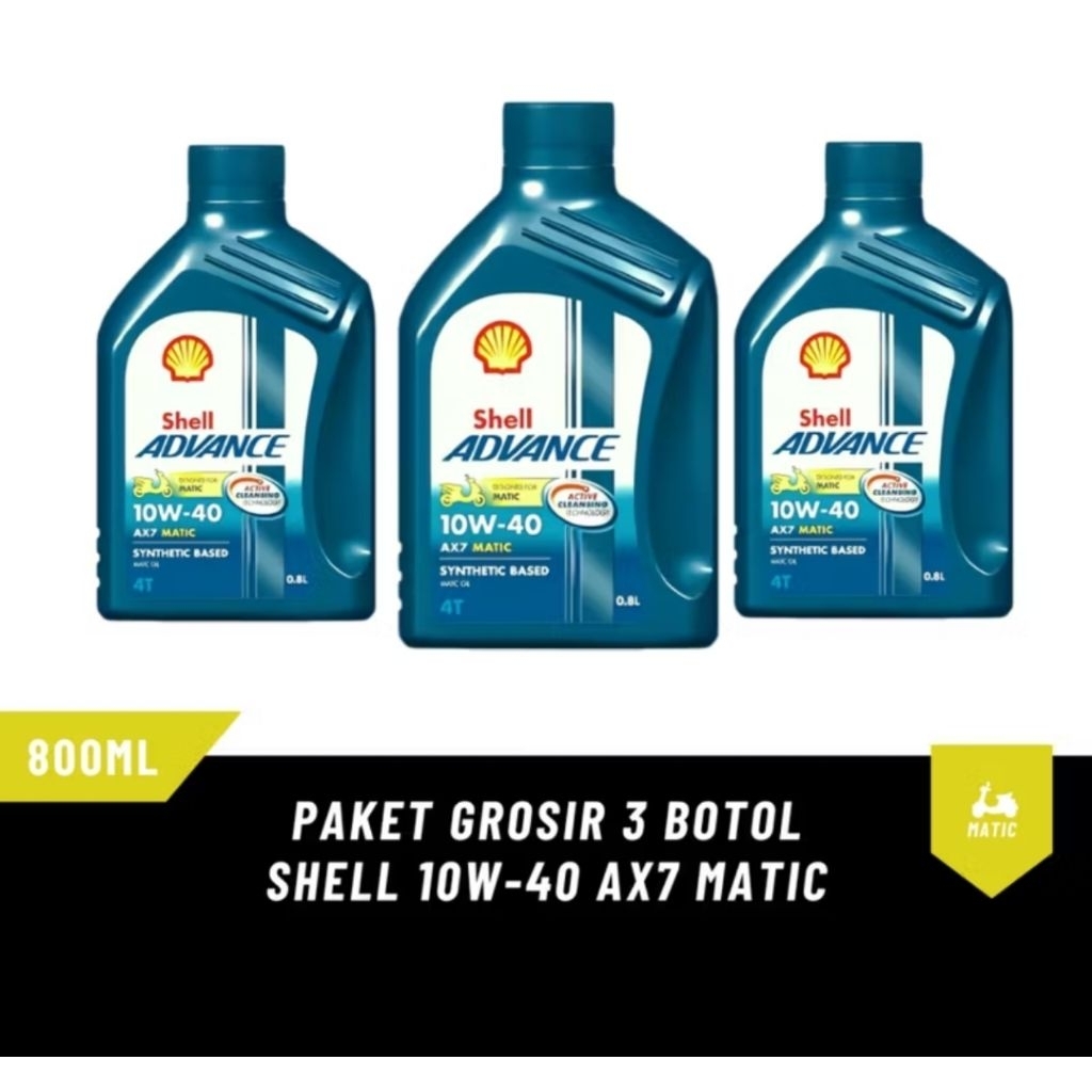 Jual 3 botol shell ax7 matic 0.8L | Shopee Indonesia