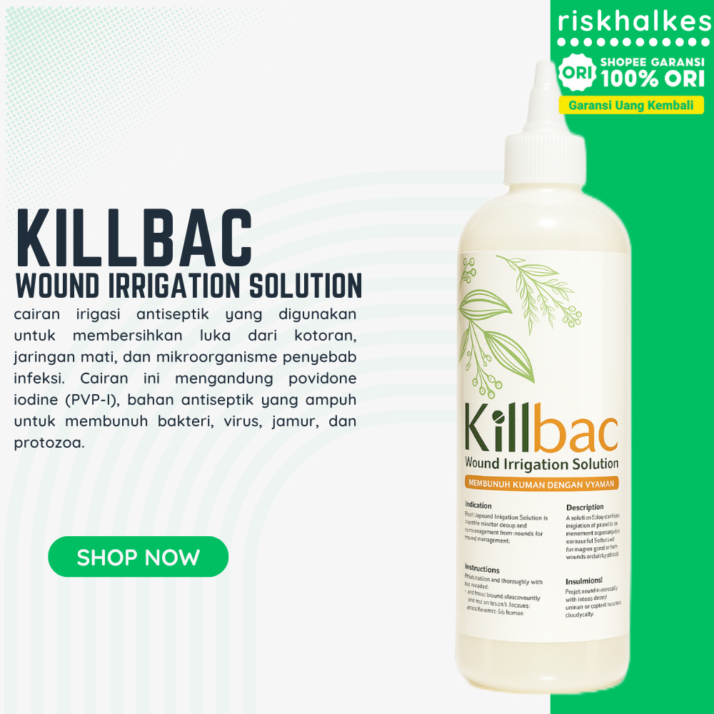 Jual KILLBAC 350ml | Cairan Pembersih Luka | Killbac Wound Irrigation ...