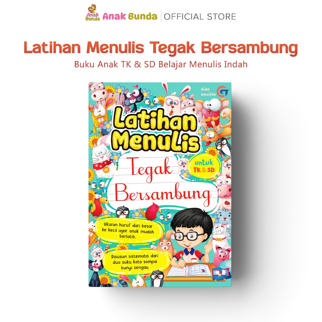 Jual Buku Latihan Menulis Tegak Bersambung Anak TK SD – Belajar Huruf ...