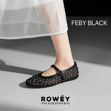 Rowey Sepatu Cewek Flat Shoes Mary Jane Simple Manis Sepatu Cantik Jenifer