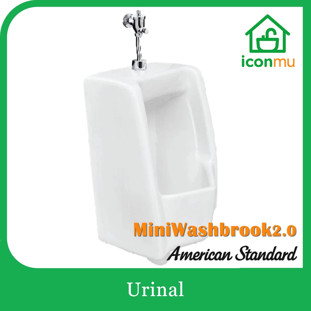 Jual American Standard Mini Washbrook Urinal + Manual Urinal Flush ...