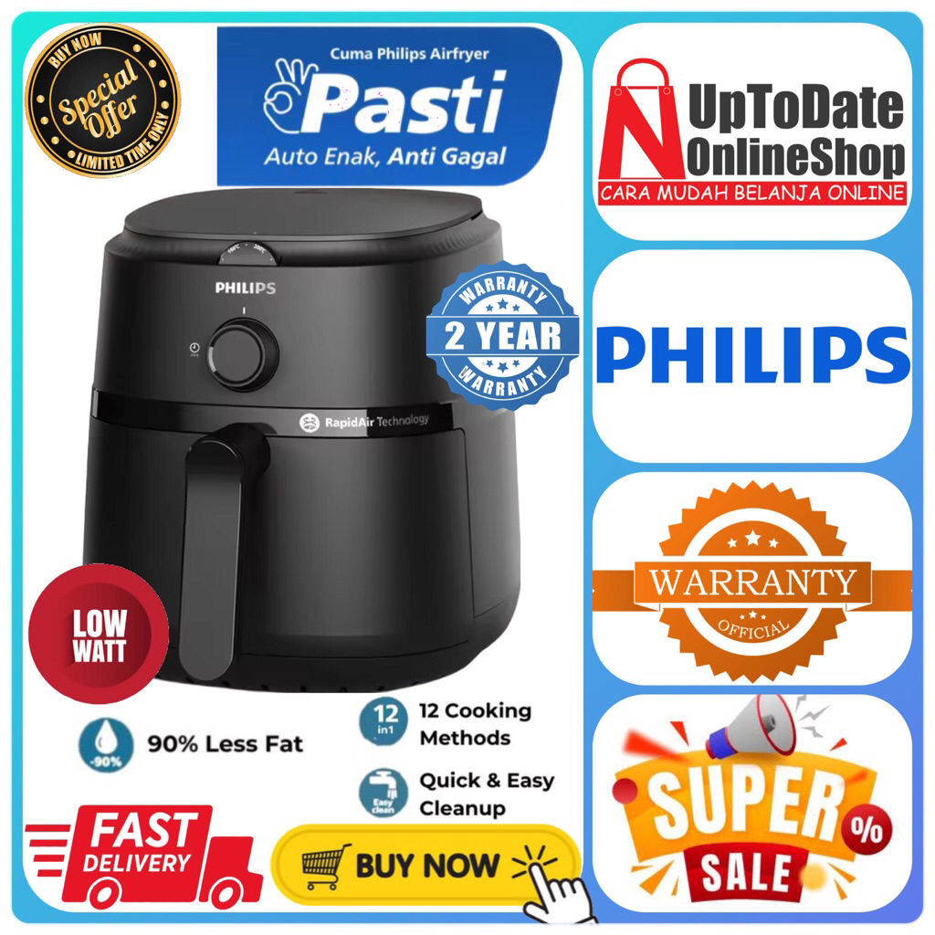 Jual PHILIPS AIR FRYER NA120 NA 120 NA-120 4.2L SUPER LOW WATT PREMIUM ...