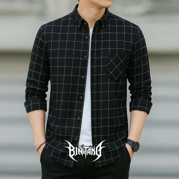 Kemeja Flanel Lengan Panjang Bahan Import Berkualitas Premium