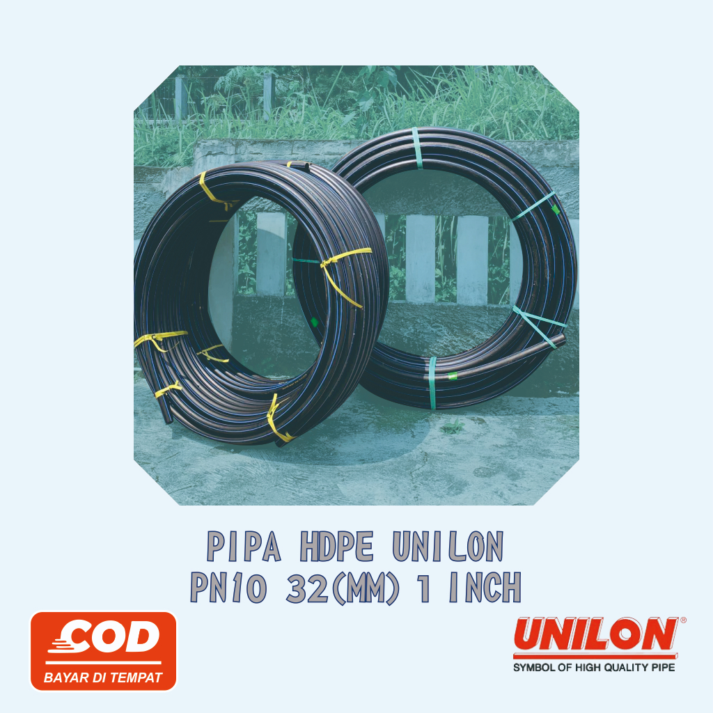 Jual Pipa HDPE 1 Inch PN 10 Unilon - 100 Meter | Shopee Indonesia