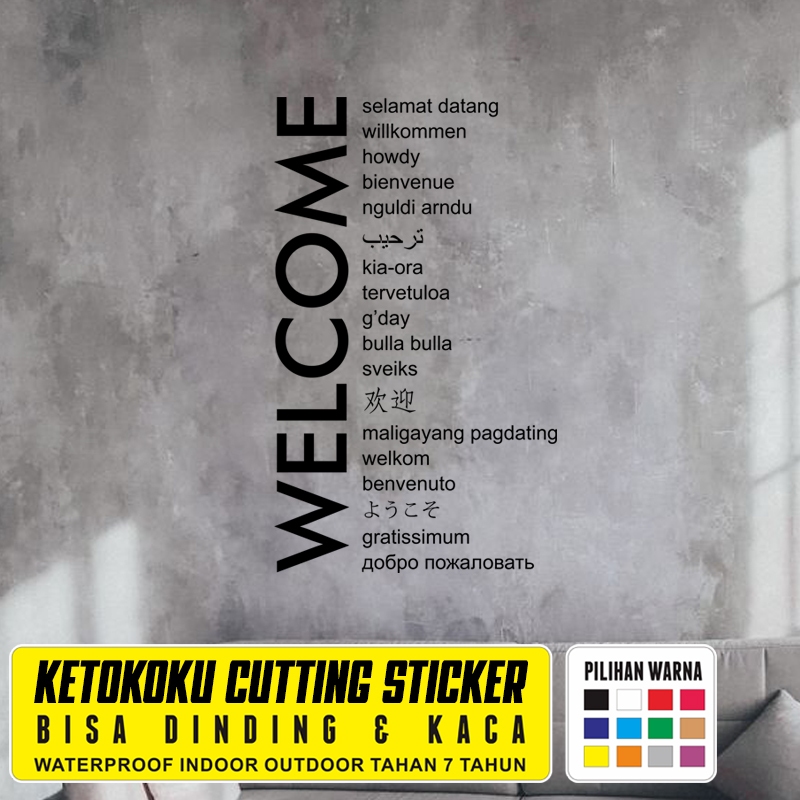 Jual Sticker Welcome Kaca dan Cafe Dinding Kantor Toko Selamat Datang ...