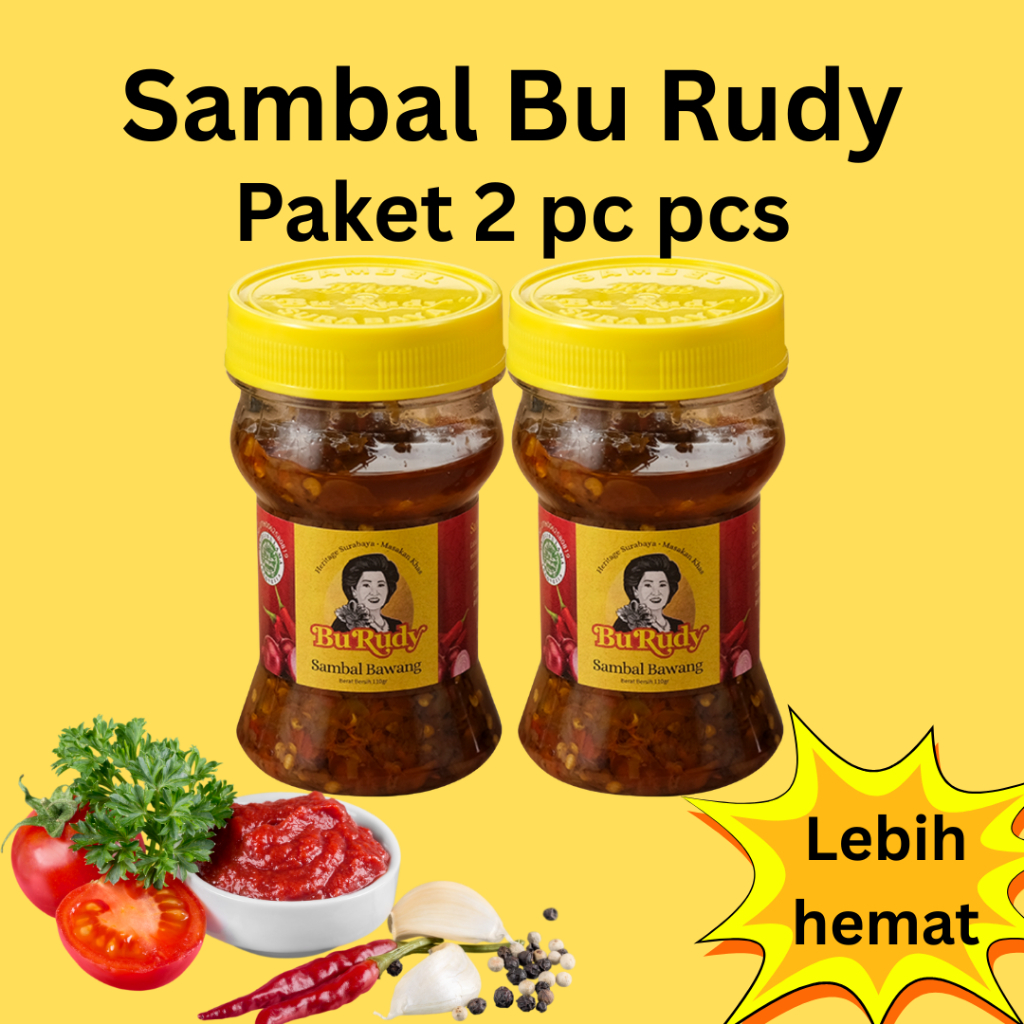 Jual SAMBAL BAWANG BU RUDY 2 PCS OLEH OLEH KHAS BU RUDI SURABAYA ...