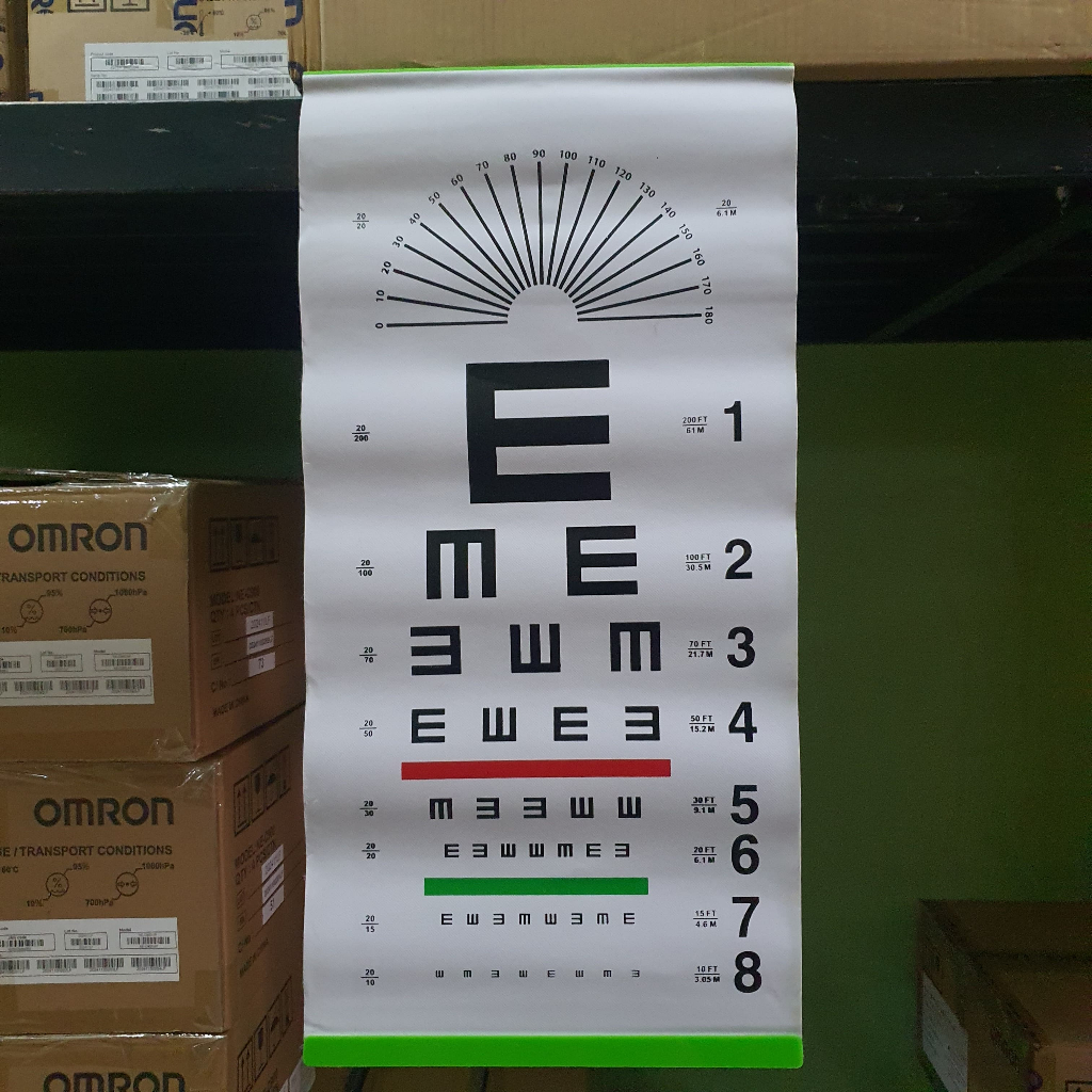 Jual Snellen E Chart / Snelen Chart E Chart / Snellen Kain E Chart ...