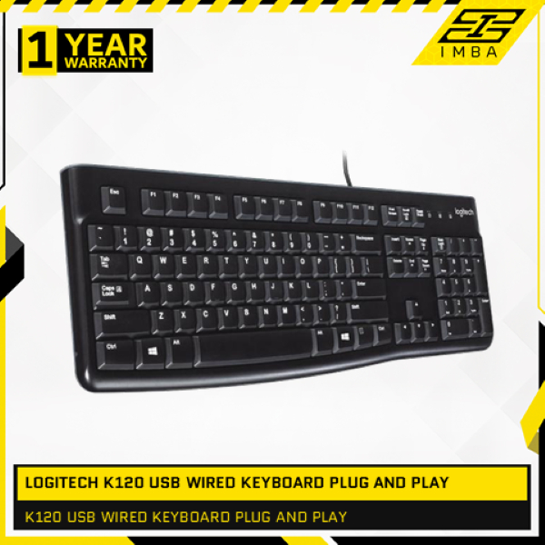 Jual LOGITECH K120 USB WIRED KEYBOARD PLUG AND PLAY - BLACK | Shopee ...