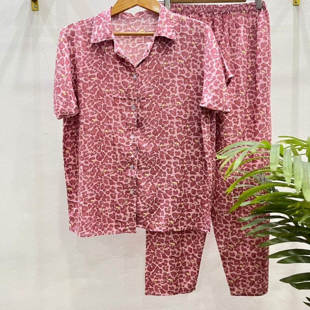 Jual PIYAMA Set,Baju Tidur Model Kerah Kemeja | Shopee Indonesia
