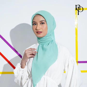 Napocut Hijab Plain Twill Hijab Segiempat Paris Jepang Premium Anti Kusut Anti Terawang 115 X