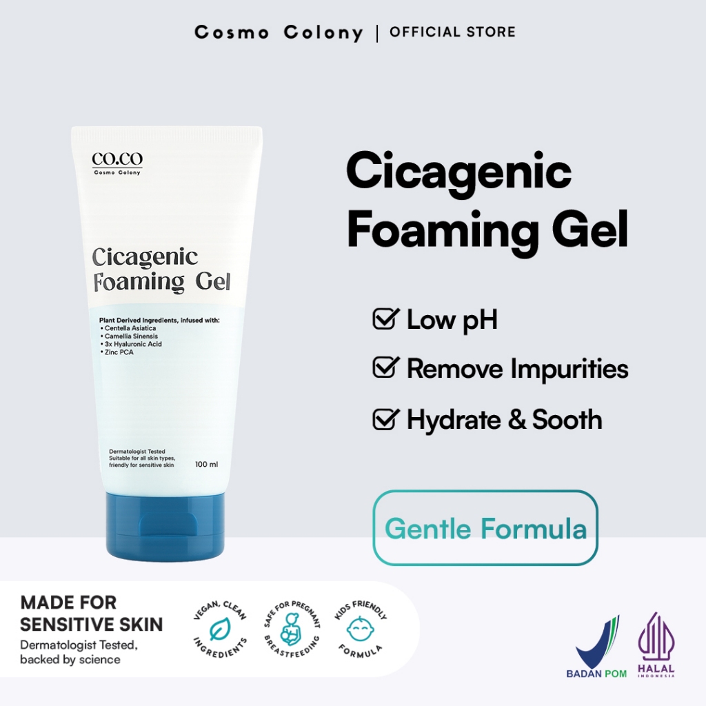 Jual Cosmo Colony Facial Wash CO.CO Cicagenic Foaming Gel | Shopee ...