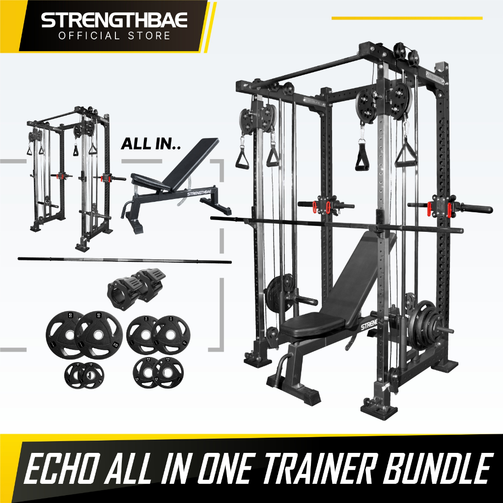 Jual All in One Trainer Echo STRENGTHBAE Squat Rack Power Rack Smith ...