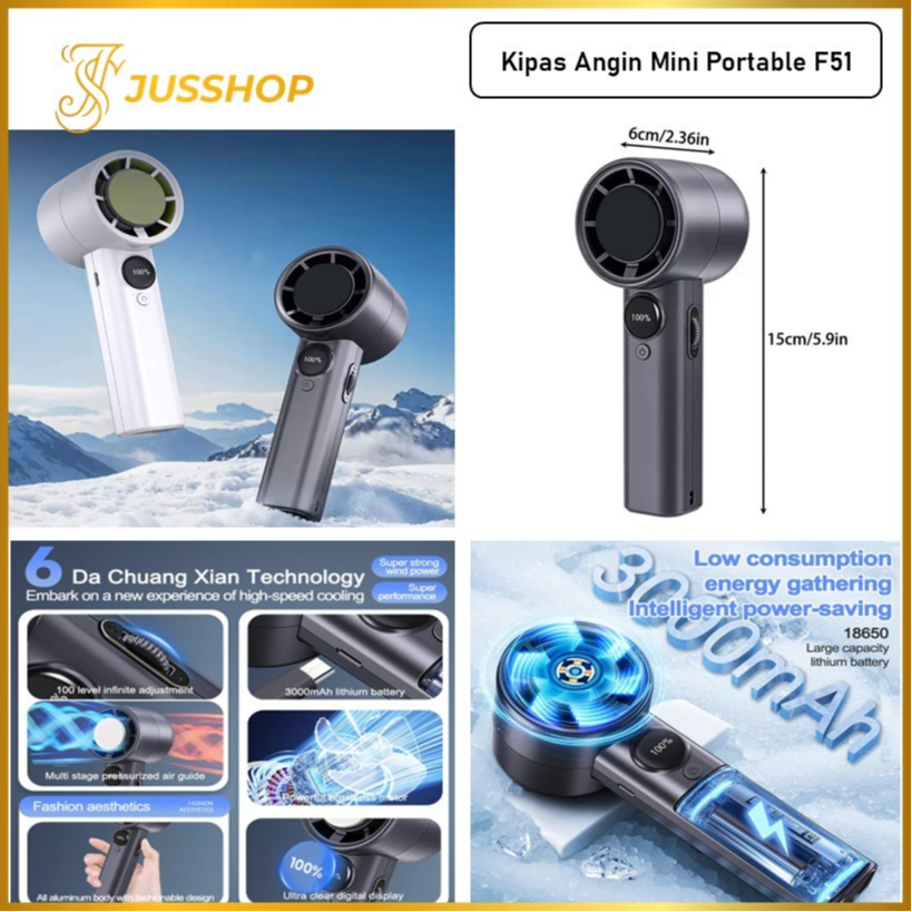 Jual Kipas Angin Mini Portable F51 Kipas Angin Mini Turbo Portable ...