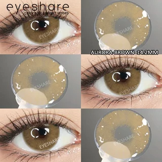 Eyeshare Softlens Minus Aurora Brown 14.2mm 1Pasang Brown Lensa Kontak Soflen