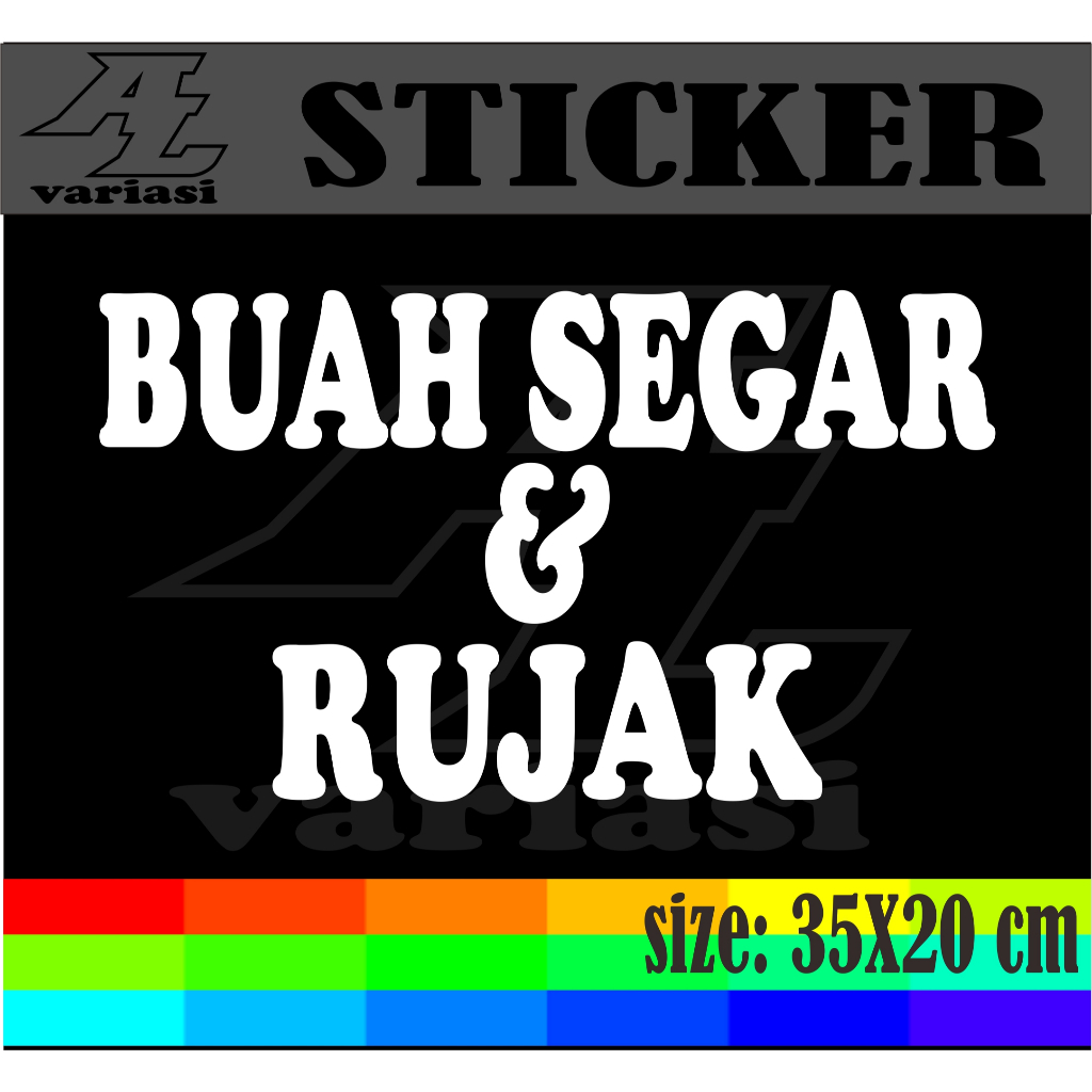 Jual CUTING STIKER TEMPELAN NAMA JUALAN BUAH SEGAR DAR RUJAK DENGAN ...