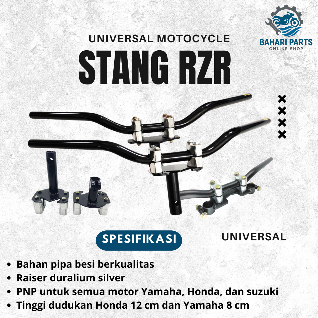 Jual Paket Stang RZR Set Dudukan Adaptor Stang Stir Racing Road Race ...