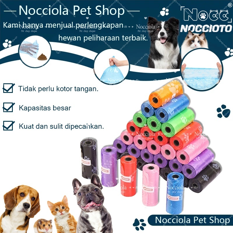 Jual kantong sampah organik isi 15 lembar per roll poop bag kantong ...