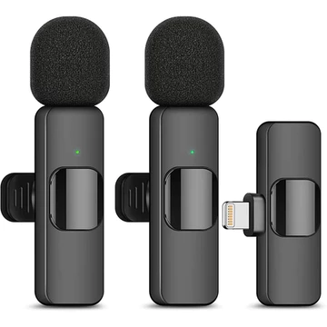 Wireless Lavalier Microphone Untuk IPhone Android Untuk YouTube Wawancara Vlog Podcast