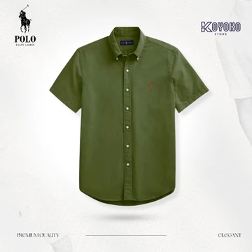 Kemeja Pria Lengan Pendek P.O.L.O.'S Slimfit R.A.L.P.H L.A.U.R.E.N Full 100 Catoon Quality