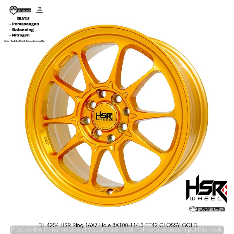 Jual Velg Mobil Ring16 HSR DL 4254 Untuk Jazz Xenia Grand livina Kijang ...