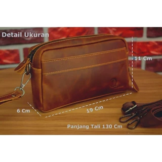 Handbag Kulit Sapi Asli multifungsi bisa untuk tas selempang muat 3 hp sekaligus alpad bag nawies leather