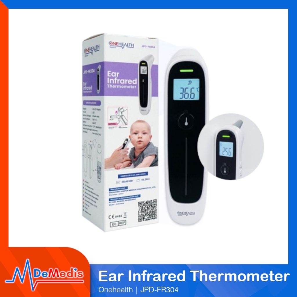 Jual Termometer Digital Telinga ONEHEALTH Ear Infrared Thermometer JPD ...