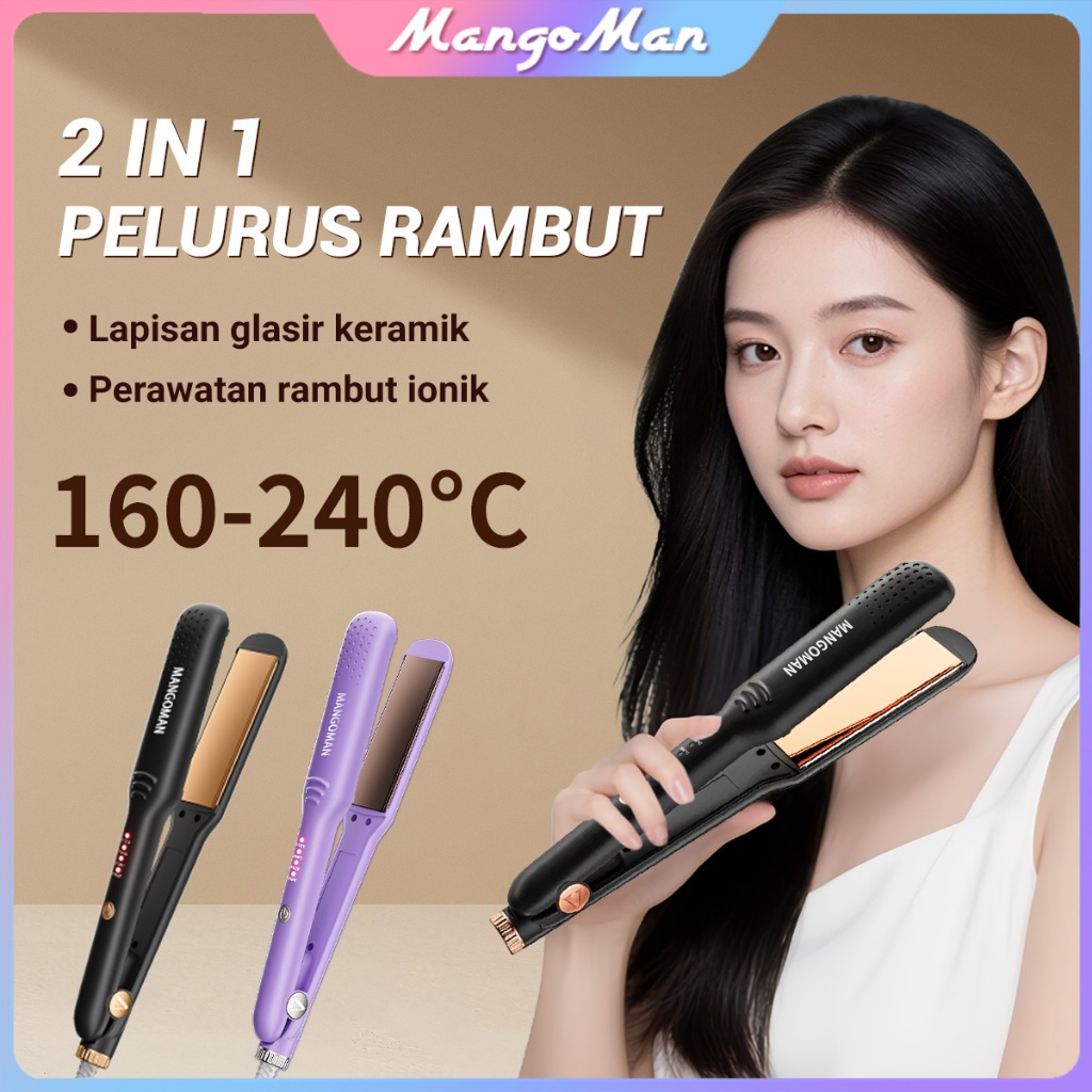 Jual 2025 Pelurus Rambut 2in 1 Dengan Ion Negatif, Tidak Rusak ...