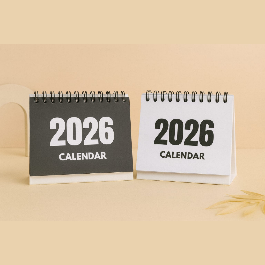 Jual KALENDER DUDUK A6 LANDSCAPE 2026. DESAIN MINIMALIS, RAPI, DAN ...