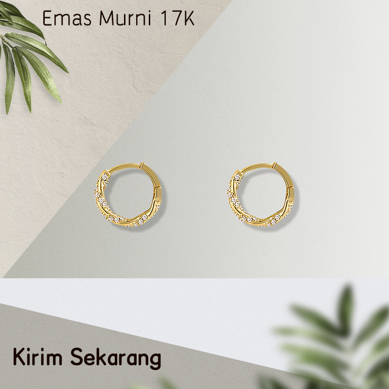 Jual Anting Simpai Emas 17K Gaya Korea, Anting Tindik Wanita | Shopee ...