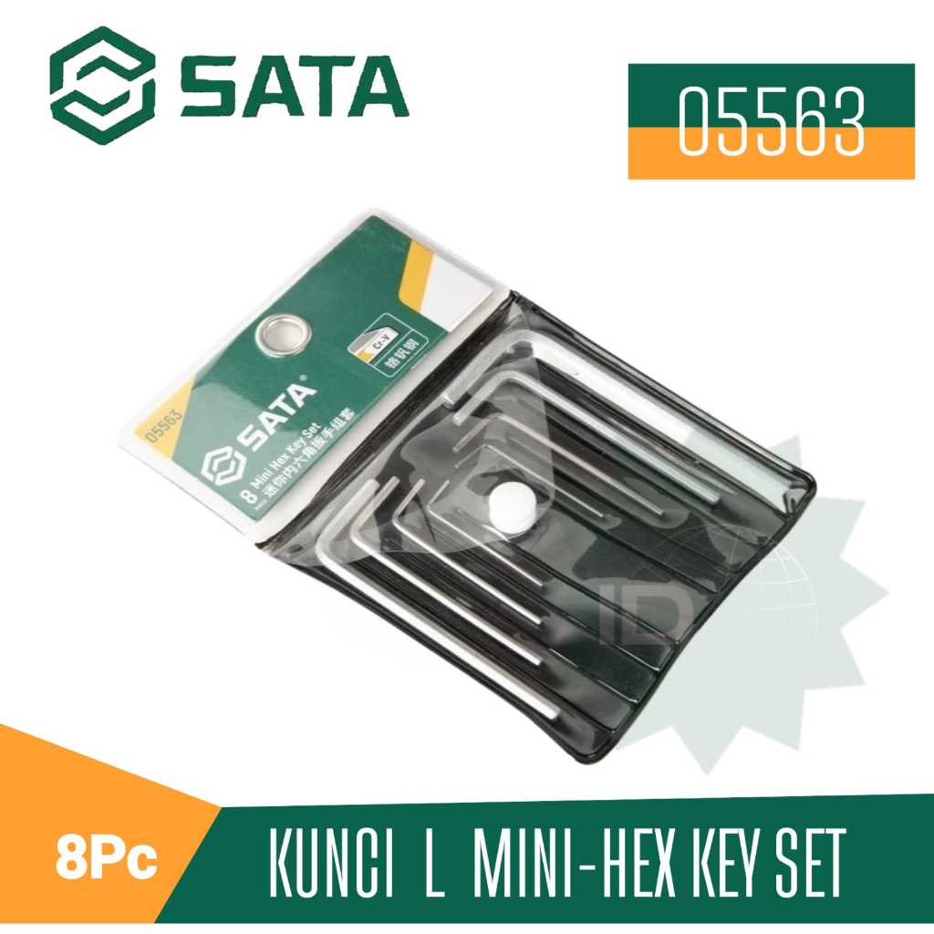 Jual SATA Kunci L Mini Set 8 Pc 05563 Mini Hex Key Set Sata Tools ...