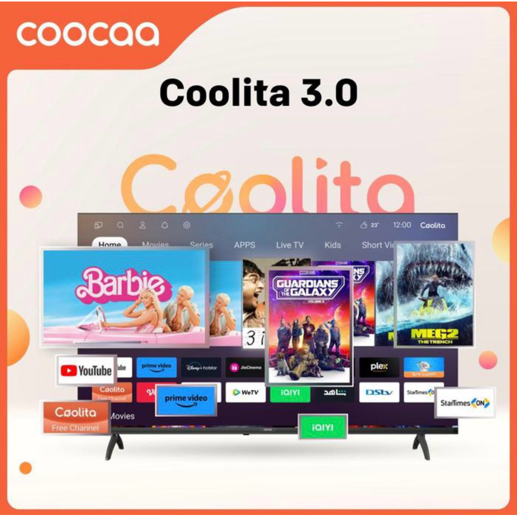 Jual Coocaa 32 inch 32S3U Smart TV-OS COOLITA-HD-Bazel less Dolby Audio ...