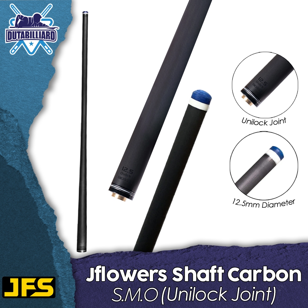 Jual JFlowers S.M.O 12.5 mm Shaft Carbon Fiber Stik Billiard Low