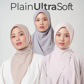 napocut Hijab - Plain Ultrasoft - Hijab Segiempat Polos Super Lembut dengan Tepi Rapi & Awet 116 x 116 cm