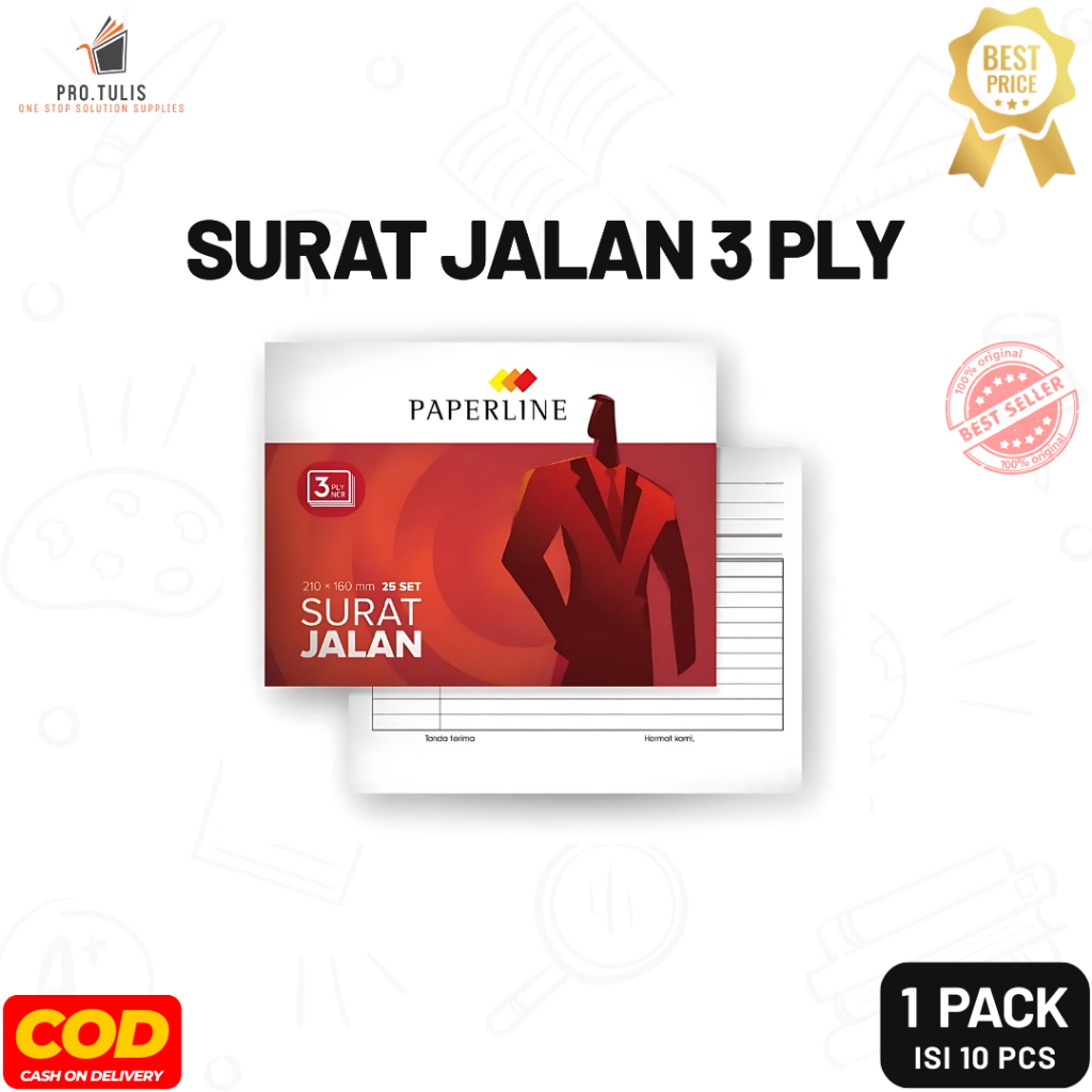 Jual (1 Pack isi10 Pcs) Buku Surat Jalan Paperline 3 Rangkap 25 Set ...