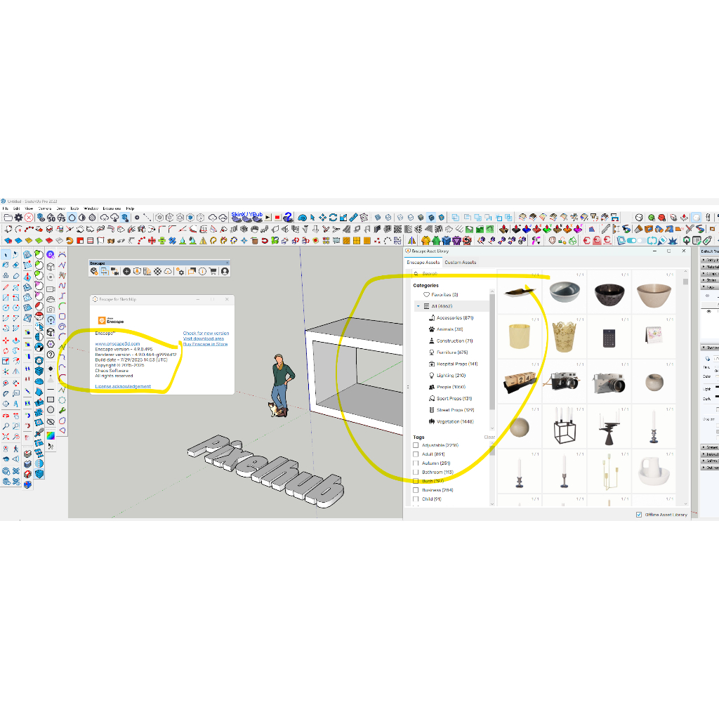 Jual Enscape 4.9.0.495 Full Version Lifetime + Assets Library v4.9 ...