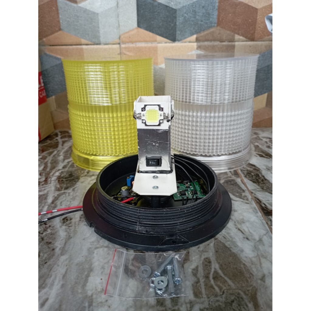 Jual lampu rotary rakitan 2mode toples besar 4led hpl 12vol-24vo ...