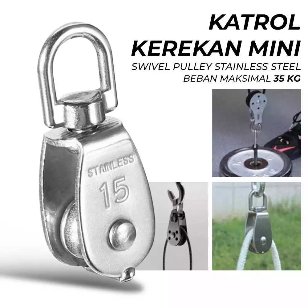 Katrol Kerekan Mini Tunggal Kuat 400kg