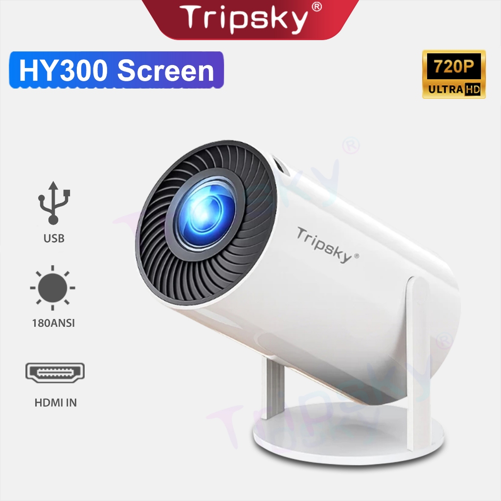 Jual Tripsky proyektor HY300mini 720P 5000 Lumens HD 180ANSI proyektor ...