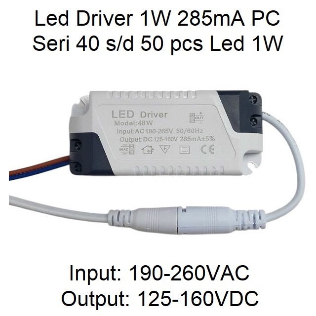 Jual Led Driver 1W 285mA 40-50x1W PC | Shopee Indonesia