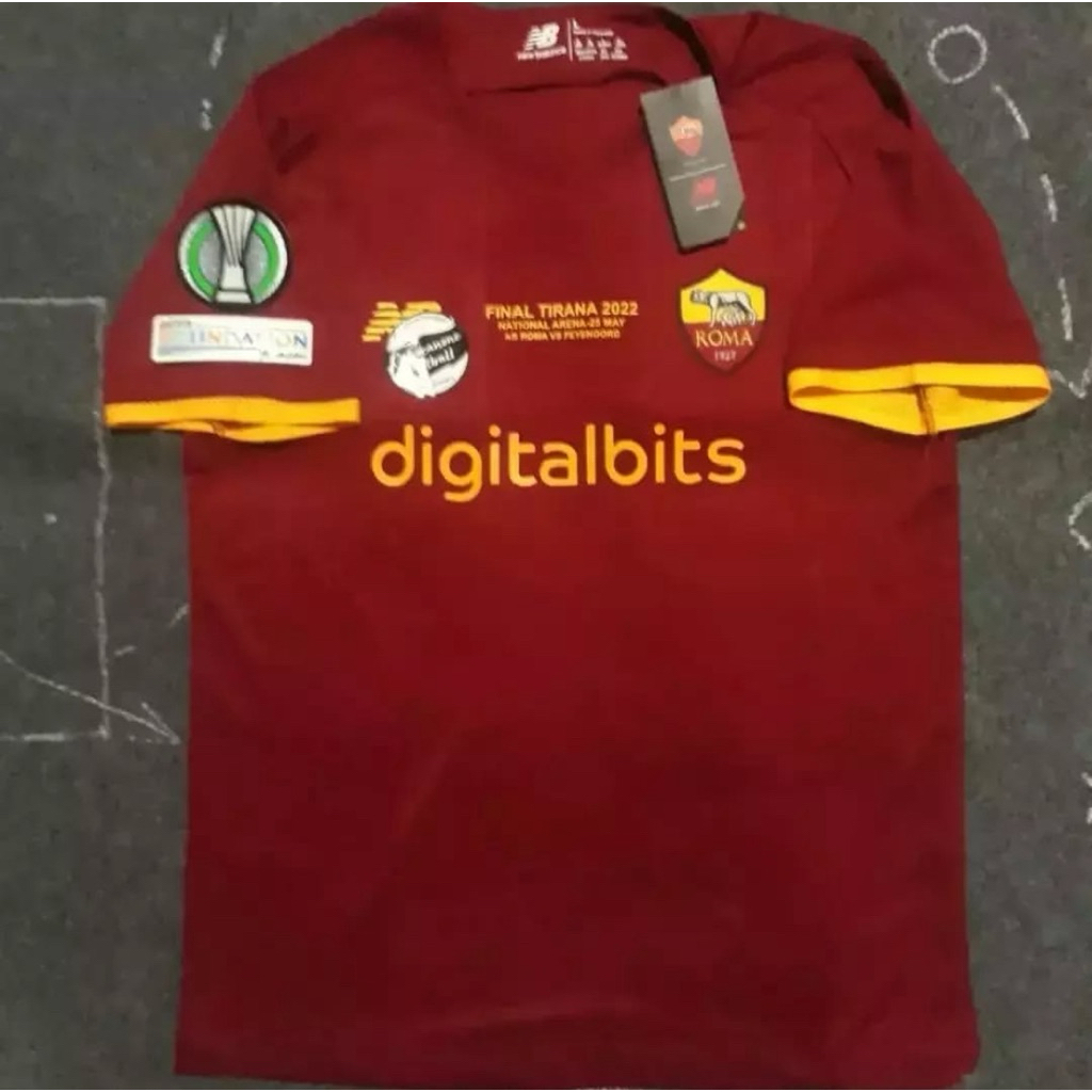 Jual JERSEY AS ROMA FINAL TIRANA 2022 2023 22 23 2021 21 home