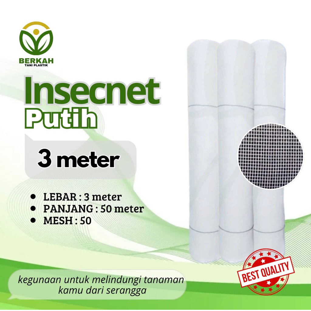 Jual INSECNET / KASA GREENHOUSE LEBAR 3 METER (Mesh 50) | Shopee Indonesia