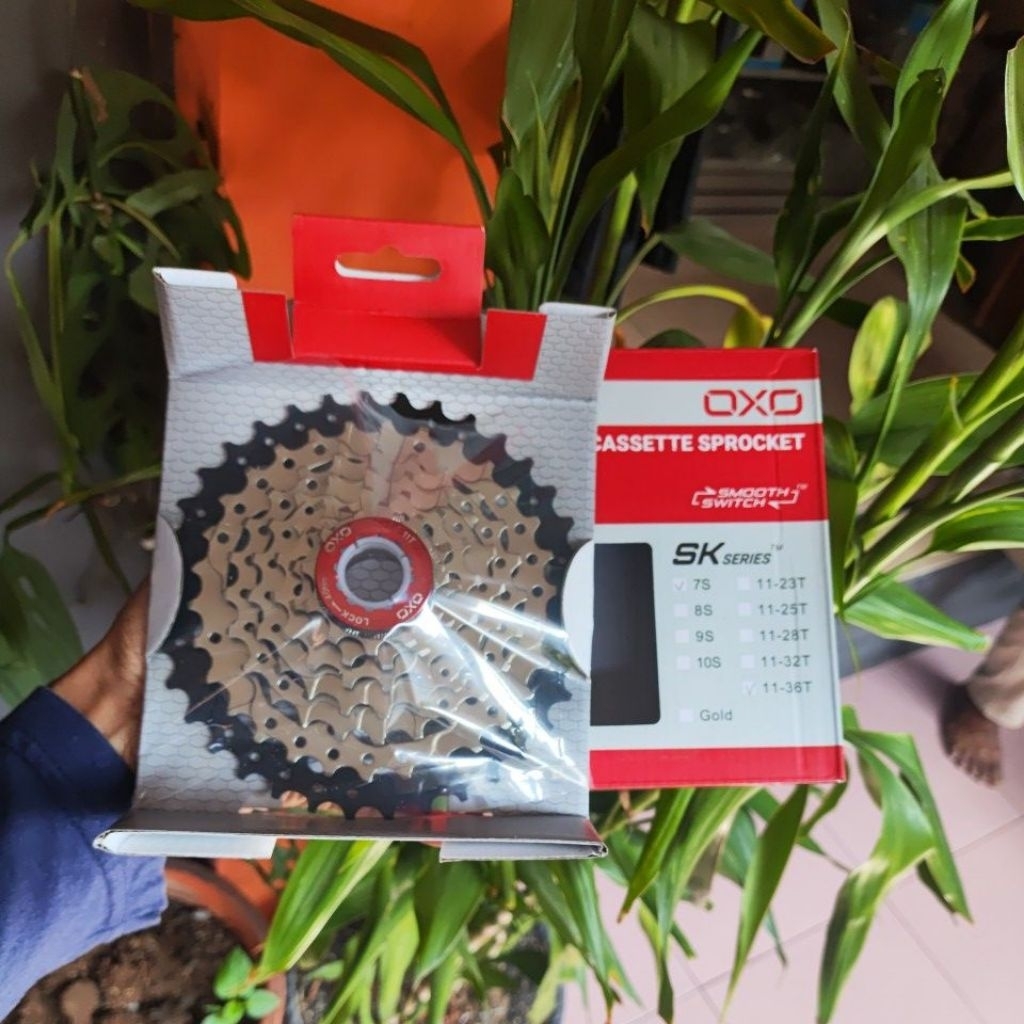 Jual sprocket 7 speed oxo cassette megarange gear belakang slup sepeda ...