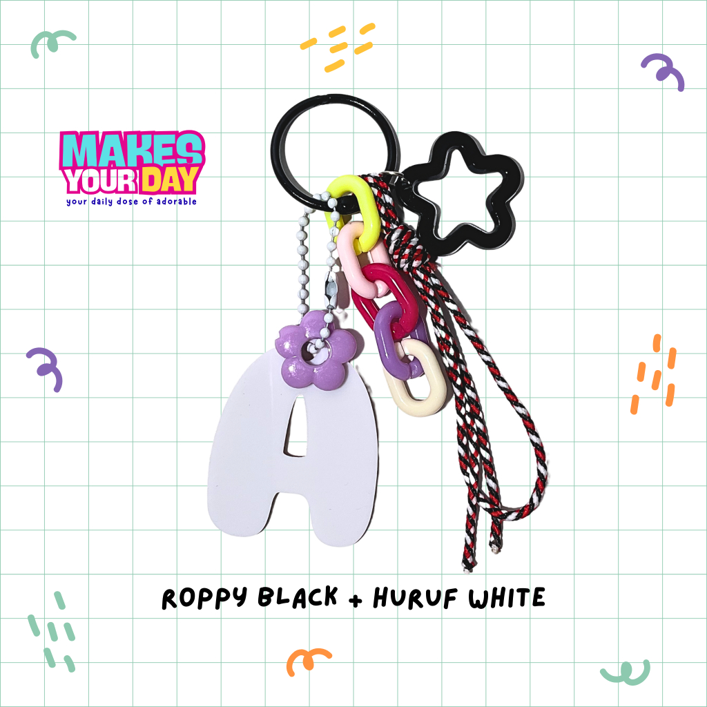Jual Makesyourday - Roppy Rope Black Custom Ganci Tumblr Bagcharm ...