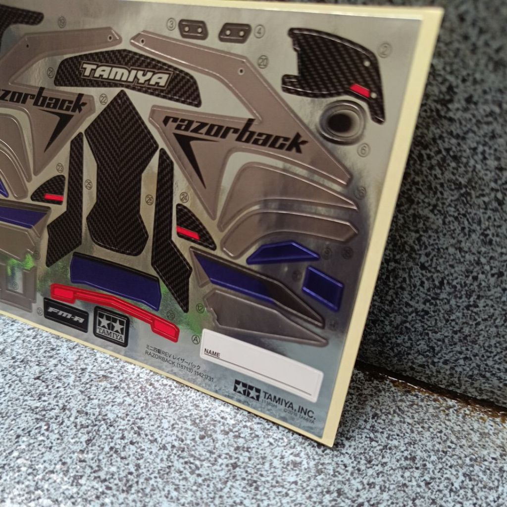 Jual Tamiya Decal/Stiker Razorback loose kit (FM-A) | Shopee Indonesia