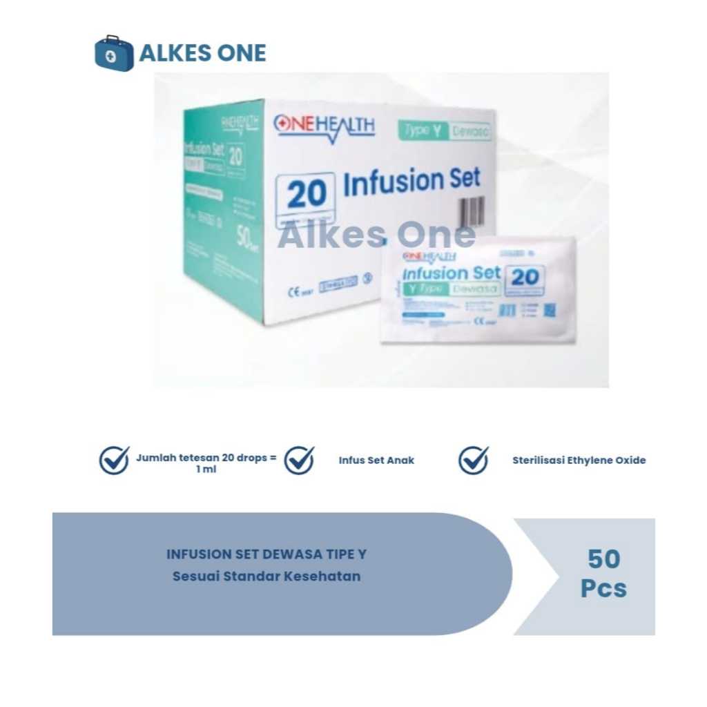 Jual Infusion Set Type Y (Dewasa) Onehealth (Selang Inpus) / Pcs ...