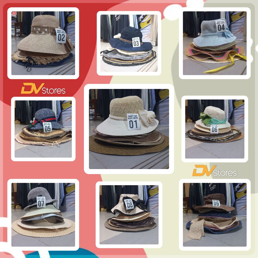 Jual TOPI PAKET7 RAJUT / PANTAI RANDOM | Shopee Indonesia