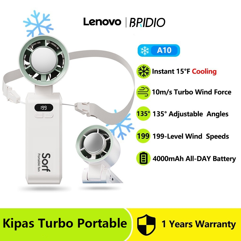 Jual Lenovo Bridio Kipas Turbo Portable A10 - Cooling Fan dengan ...