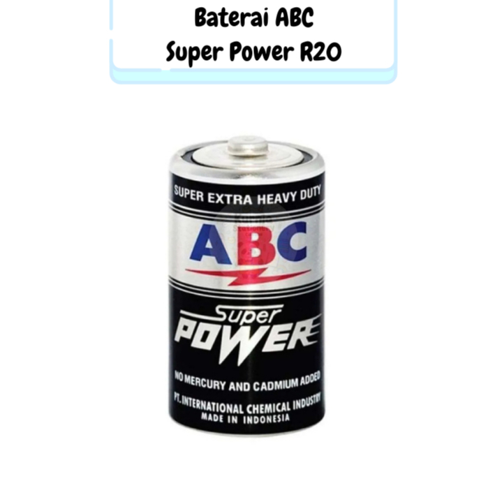 Jual Battery ABC Super Power R20 (2 pcs) | Shopee Indonesia