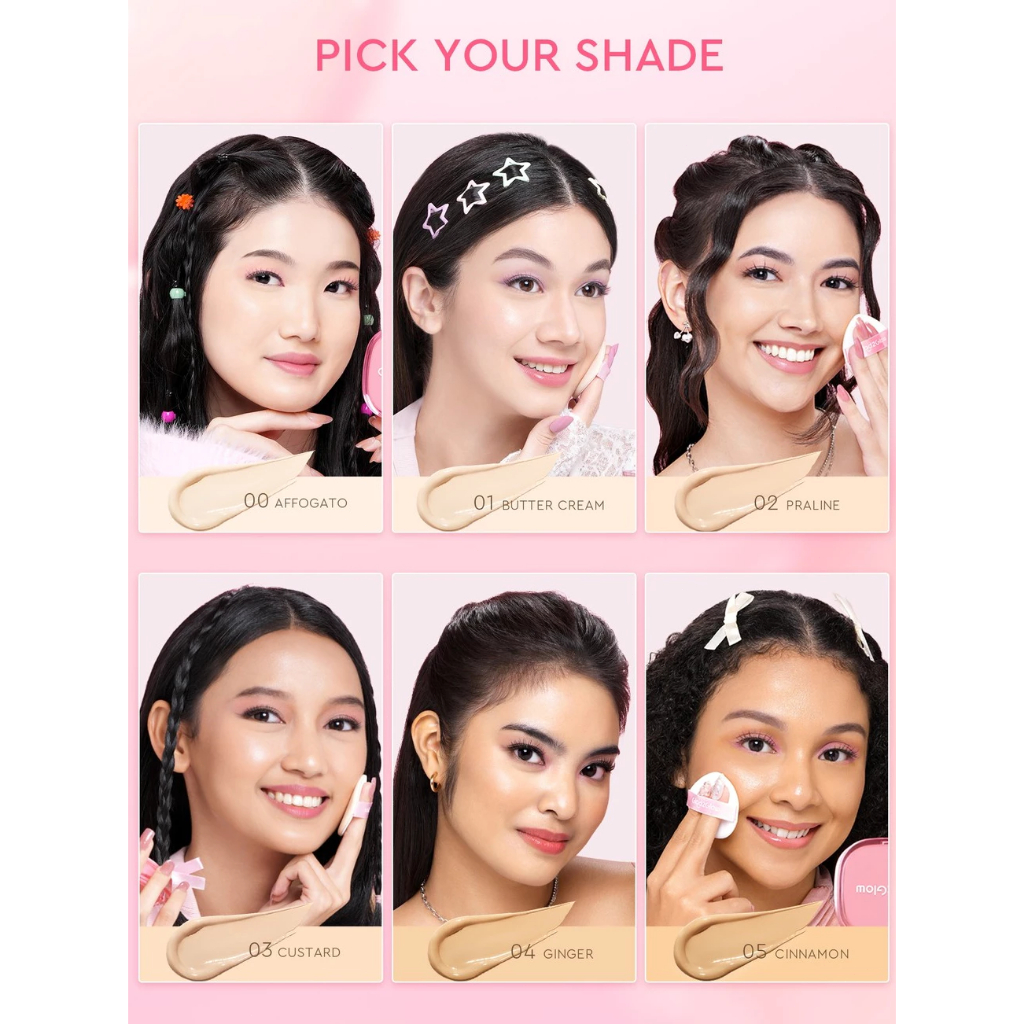 Glad2Glow Perfect Cover Cushion Tahan Air Anti Pengelupasan Efek foto 5