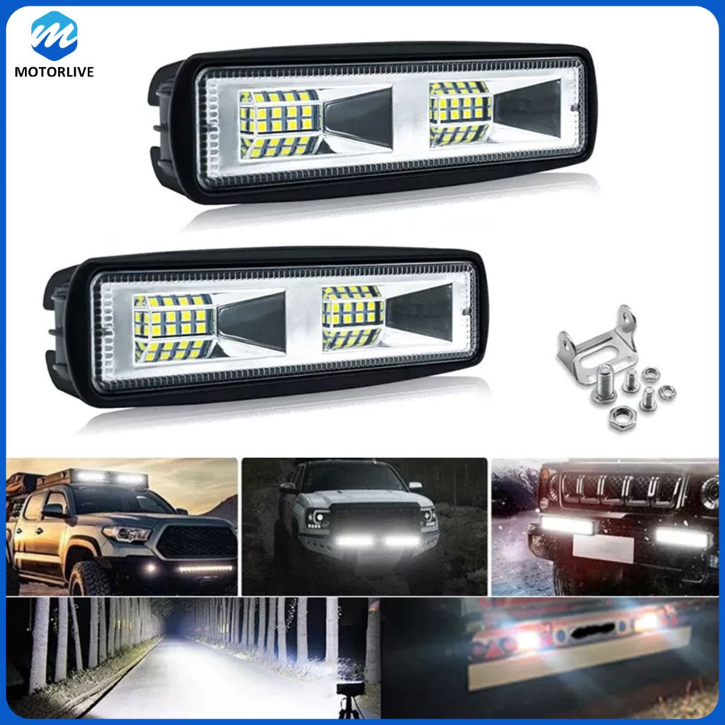 Universal Mobil Lampu Kerja LED Kabut Mengemudi Lampu Sorot 48W 12LED 12V Baris Tunggal Sepeda Motor Truk perahu